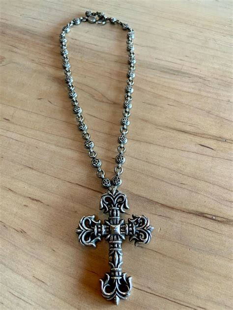 chrome hearts replica paper chain|chrome hearts diamond cross chain.